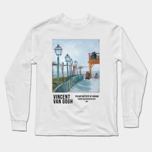 Van Gogh Poster, Terrace And Observation Deck Painting, Museum Exhibition Gift Long Sleeve T-Shirt